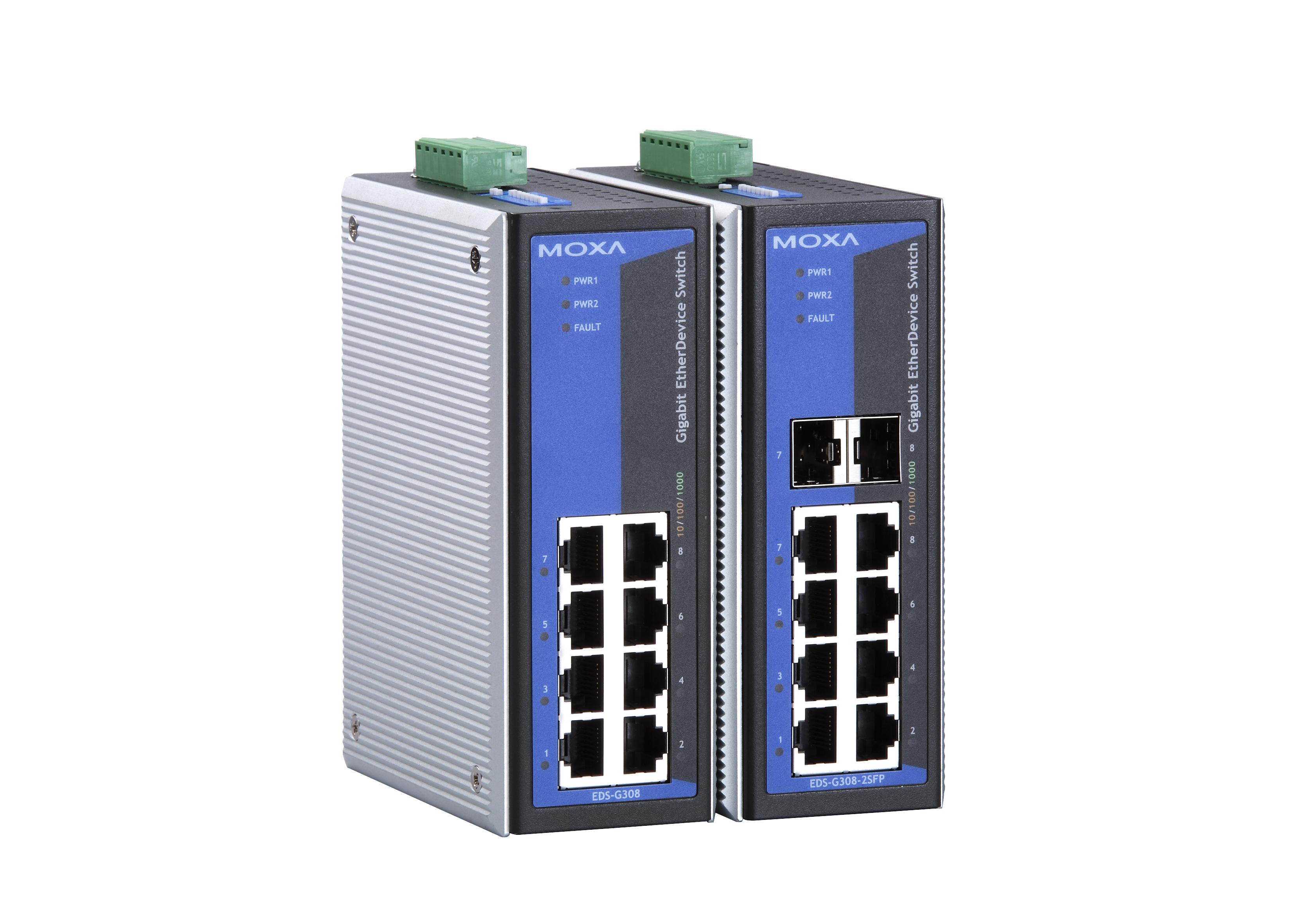 EDS-G308 Series:Unmanaged full Gigabit Ethernet switch with 8  10/100/1000BaseT(X) ports, MOXA Inc., Search by Company, Products