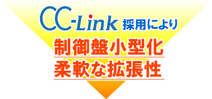 CC-Link採用により制御盤小型化　柔軟な拡張性