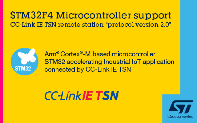 STM32F4 Microcontroller support CC-Link IE TSN remote station "protocol version 2.0"